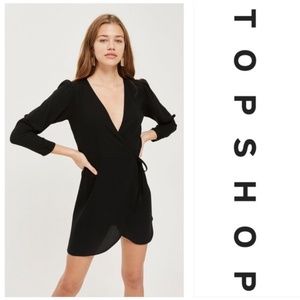 Topshop - Crepe Wrap Minidress